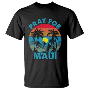 Pray For Maui Maui Strong Hawaii Strong Retro T Shirt TS02 Black Printyourwear