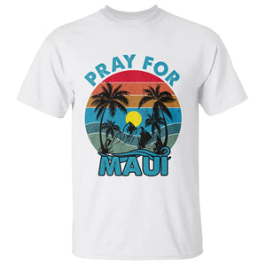 Pray For Maui Maui Strong Hawaii Strong Retro T Shirt TS02 White Printyourwear