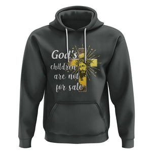 God's Children Hoodie Not For Sale End Human Trafficking TS02 Dark Heather Printyourwear