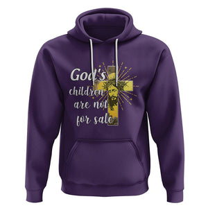 God's Children Hoodie Not For Sale End Human Trafficking TS02 Purple Printyourwear