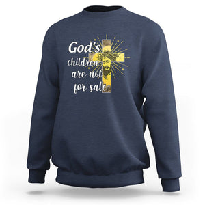 God's Children Sweatshirt Not For Sale End Human Trafficking TS02 Navy Printyourwear