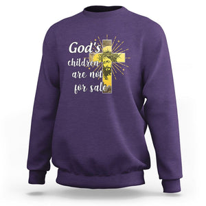 God's Children Sweatshirt Not For Sale End Human Trafficking TS02 Purple Printyourwear
