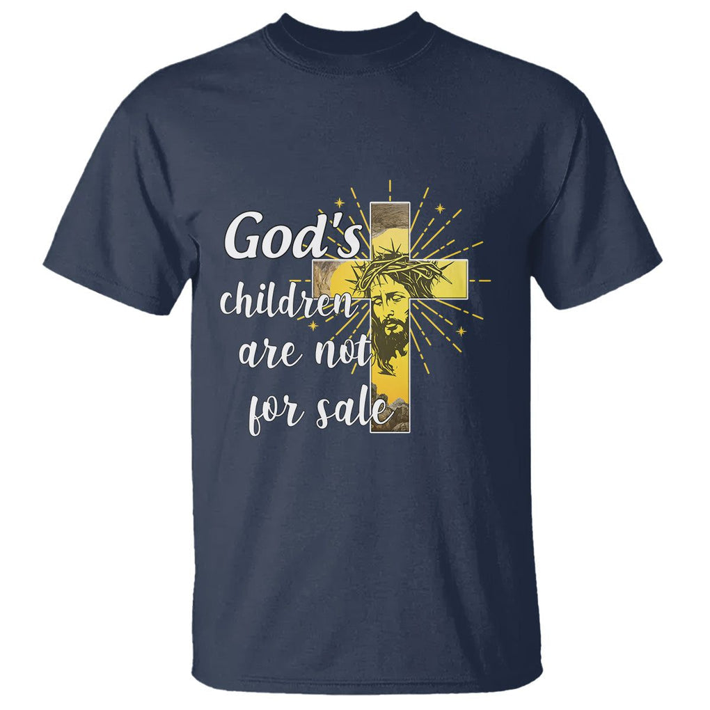 God's Children T Shirt Not For Sale End Human Trafficking TS02 Navy Printyourwear
