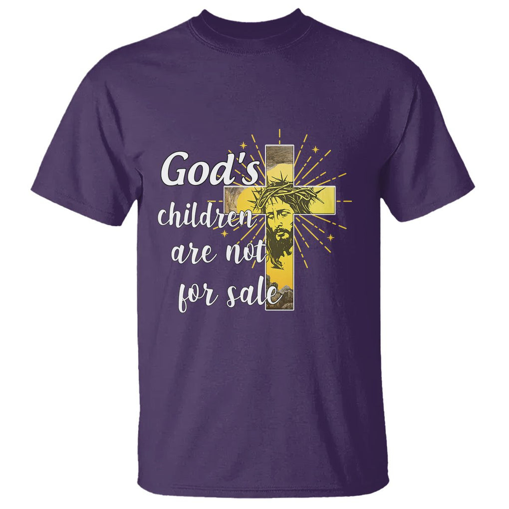 God's Children T Shirt Not For Sale End Human Trafficking TS02 Purple Printyourwear