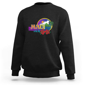 Maui Hawaii Pray For Maui Strong Hawaii Strong Sweatshirt TS02 Black Printyourwear