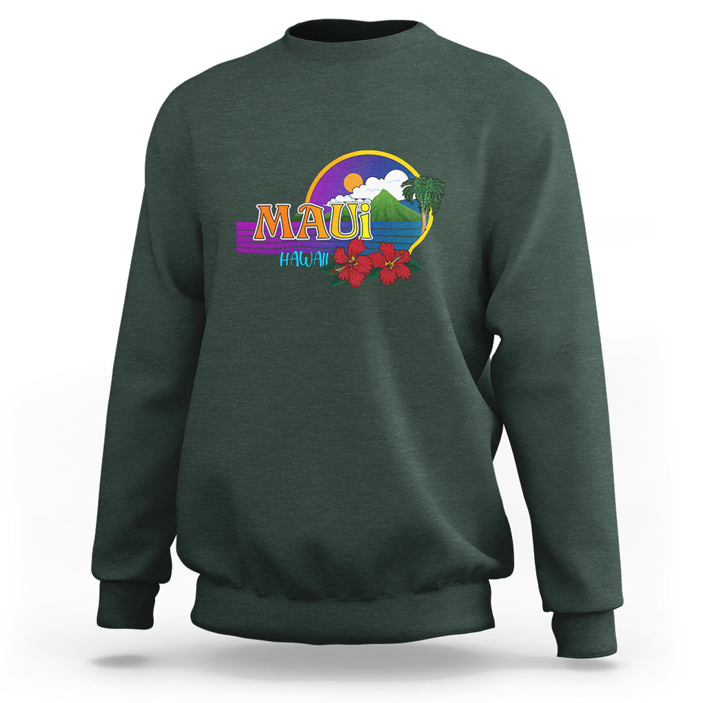 Maui Hawaii Pray For Maui Strong Hawaii Strong Sweatshirt TS02 Dark Forest Green Printyourwear