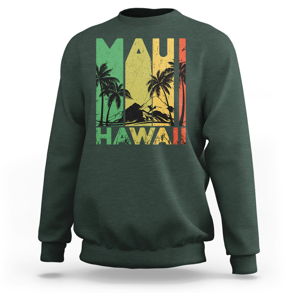 Maui Hawaii Pray For Maui Strong Hawaii Strong Sweatshirt TS02 Dark Forest Green Printyourwear