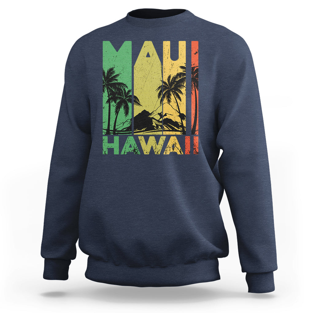 Maui Hawaii Pray For Maui Strong Hawaii Strong Sweatshirt TS02 Navy Printyourwear