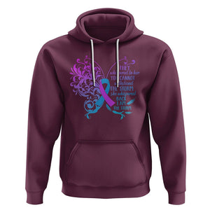 Suicide Prevention Awareness Hoodie She Whispered Back I Am The Storm Suicide Prevention Warrior TS02 Maroon Printyourwear