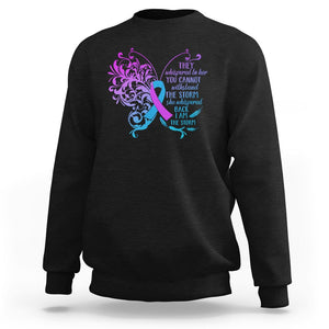 Suicide Prevention Awareness Sweatshirt She Whispered Back I Am The Storm Suicide Prevention Warrior TS02 Black Printyourwear