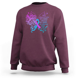 Suicide Prevention Awareness Sweatshirt She Whispered Back I Am The Storm Suicide Prevention Warrior TS02 Maroon Printyourwear