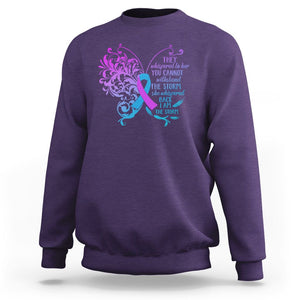 Suicide Prevention Awareness Sweatshirt She Whispered Back I Am The Storm Suicide Prevention Warrior TS02 Purple Printyourwear