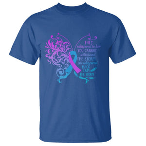 Suicide Prevention Awareness T Shirt She Whispered Back I Am The Storm Suicide Prevention Warrior TS02 Royal Blue Printyourwear