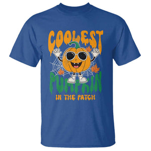 Fall Pumpkin T Shirt Coolest Pumpkin In The Patch Autumn Halloween Spooky Season TS02 Royal Blue Print Your Wear