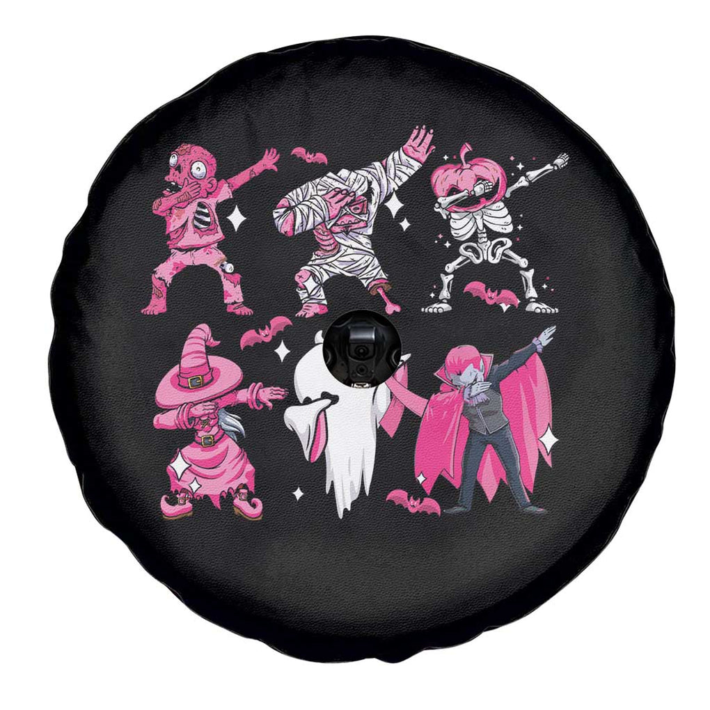 Pink Halloween Breast Cancer Spare Tire Cover Dabbing Skeleton Zombie TS02 Print Your Wear