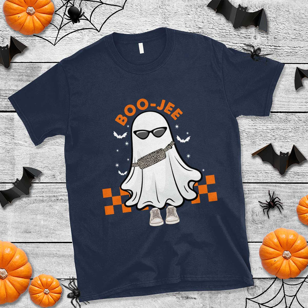Halloween Boo Sheet T Shirt Cute Spooky Ghost Halloween Costume Boujee Boo-Jee TS02 Navy Print Your Wear