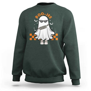 Halloween Boo Sheet Sweatshirt Cute Spooky Ghost Halloween Costume Boujee Boo-Jee TS02 Dark Forest Green Print Your Wear