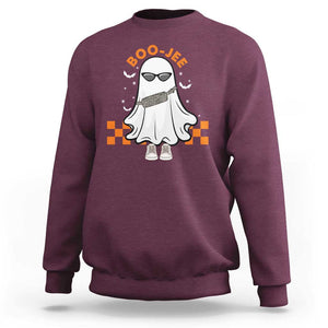 Halloween Boo Sheet Sweatshirt Cute Spooky Ghost Halloween Costume Boujee Boo-Jee TS02 Maroon Print Your Wear