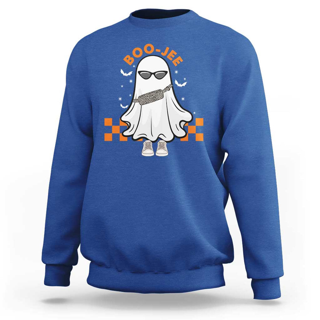 Halloween Boo Sheet Sweatshirt Cute Spooky Ghost Halloween Costume Boujee Boo-Jee TS02 Royal Blue Print Your Wear