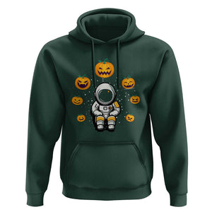 Halloween Astronaut Hoodie Scary Pumpkin Universe Outer Space Halloween Costume TS02 Dark Forest Green Print Your Wear