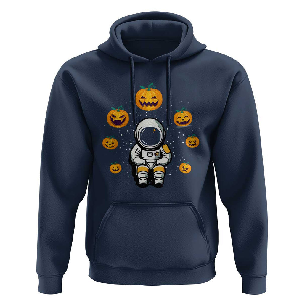 Halloween Astronaut Hoodie Scary Pumpkin Universe Outer Space Halloween Costume TS02 Navy Print Your Wear