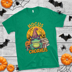 Funny Halloween Frog T Shirt Hocus Croakus Cute Witch Hat Costume TS02 Irish Green Print Your Wear