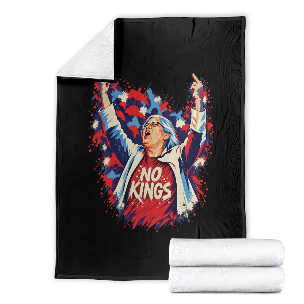 Funny Rebellious Aunt Sue Middle Finger Patriotic Splatter Graphic Throw Blanket