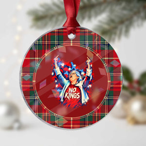 Funny Rebellious Aunt Sue Middle Finger Patriotic Splatter Graphic Holographic Acrylic Ornament