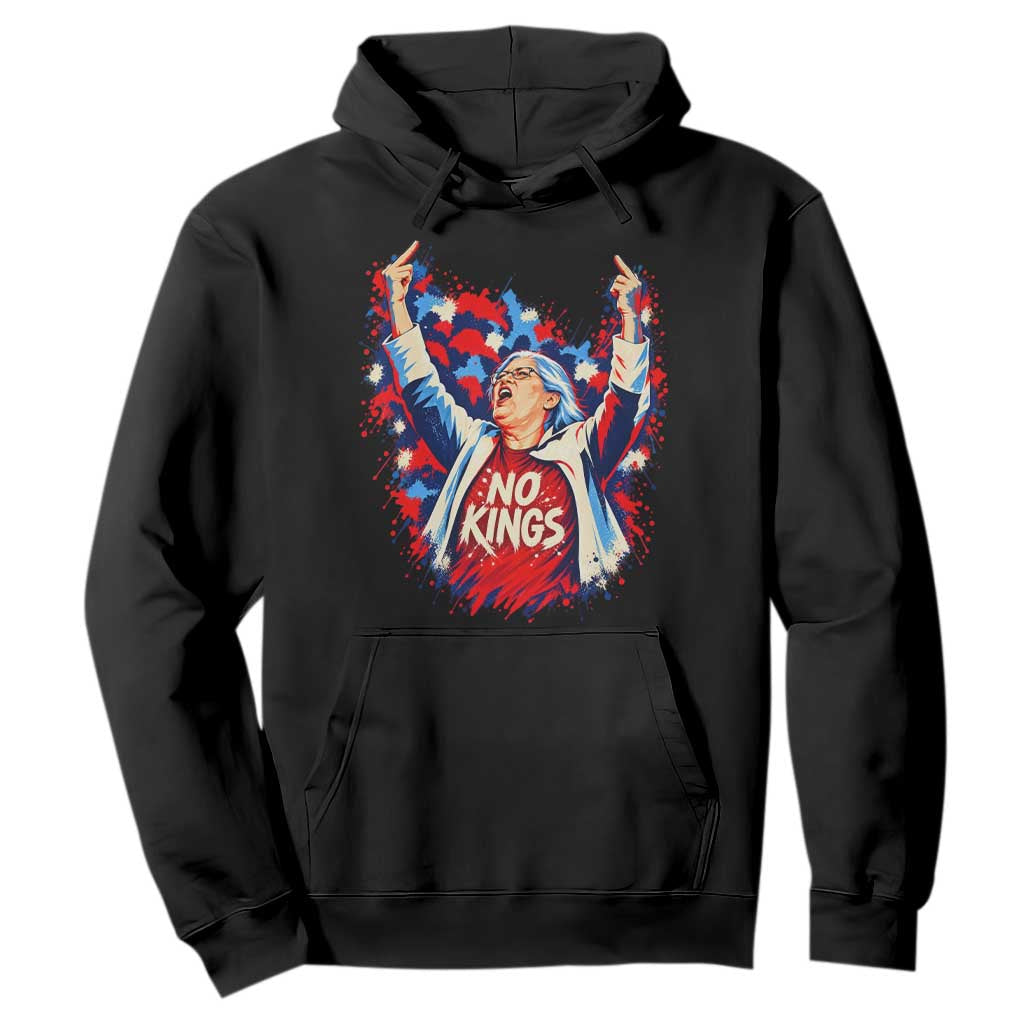 Funny Rebellious Aunt Sue Middle Finger Patriotic Splatter Graphic Hoodie