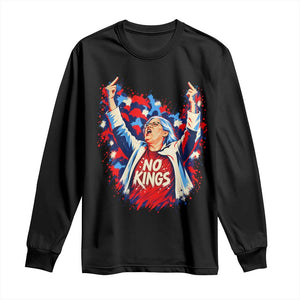 Funny Rebellious Aunt Sue Middle Finger Patriotic Splatter Graphic Long Sleeve Shirt