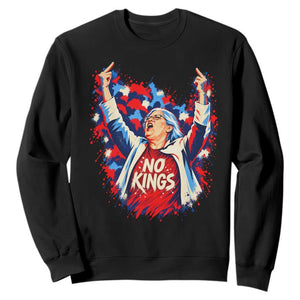 Funny Rebellious Aunt Sue Middle Finger Patriotic Splatter Graphic Sweatshirt
