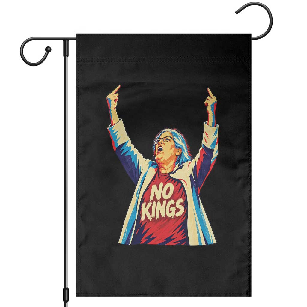 Funny Rebellious Aunt Sue Middle Finger Pop Art Patriotic Graphic Garden Flag