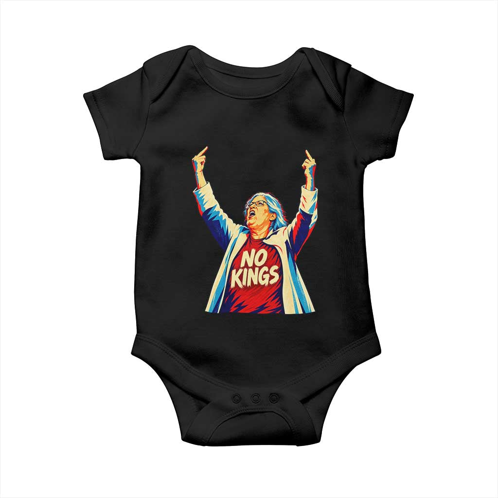 Funny Rebellious Aunt Sue Middle Finger Pop Art Patriotic Graphic Baby Onesie