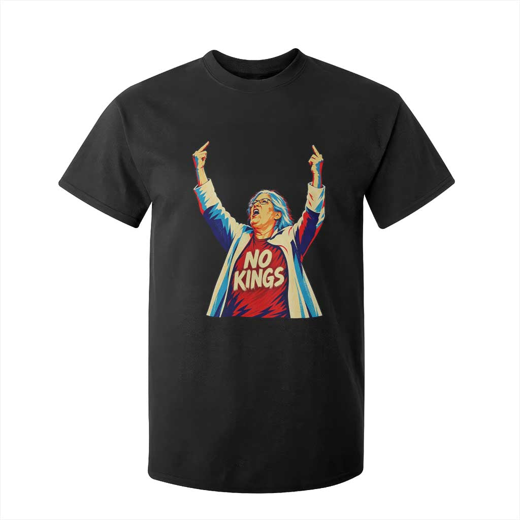 Funny Rebellious Aunt Sue Middle Finger Pop Art Patriotic Graphic T Shirt For Kid