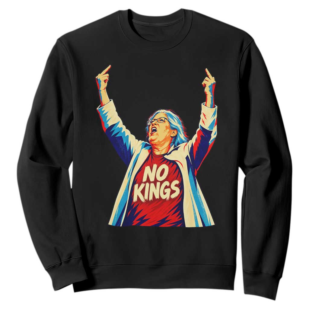 Funny Rebellious Aunt Sue Middle Finger Pop Art Patriotic Graphic Sweatshirt
