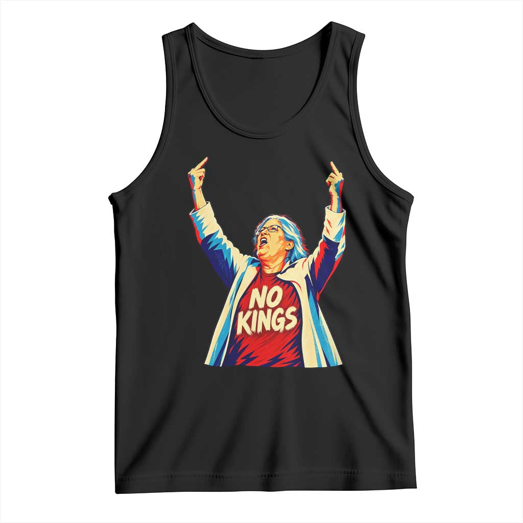 Funny Rebellious Aunt Sue Middle Finger Pop Art Patriotic Graphic Tank Top