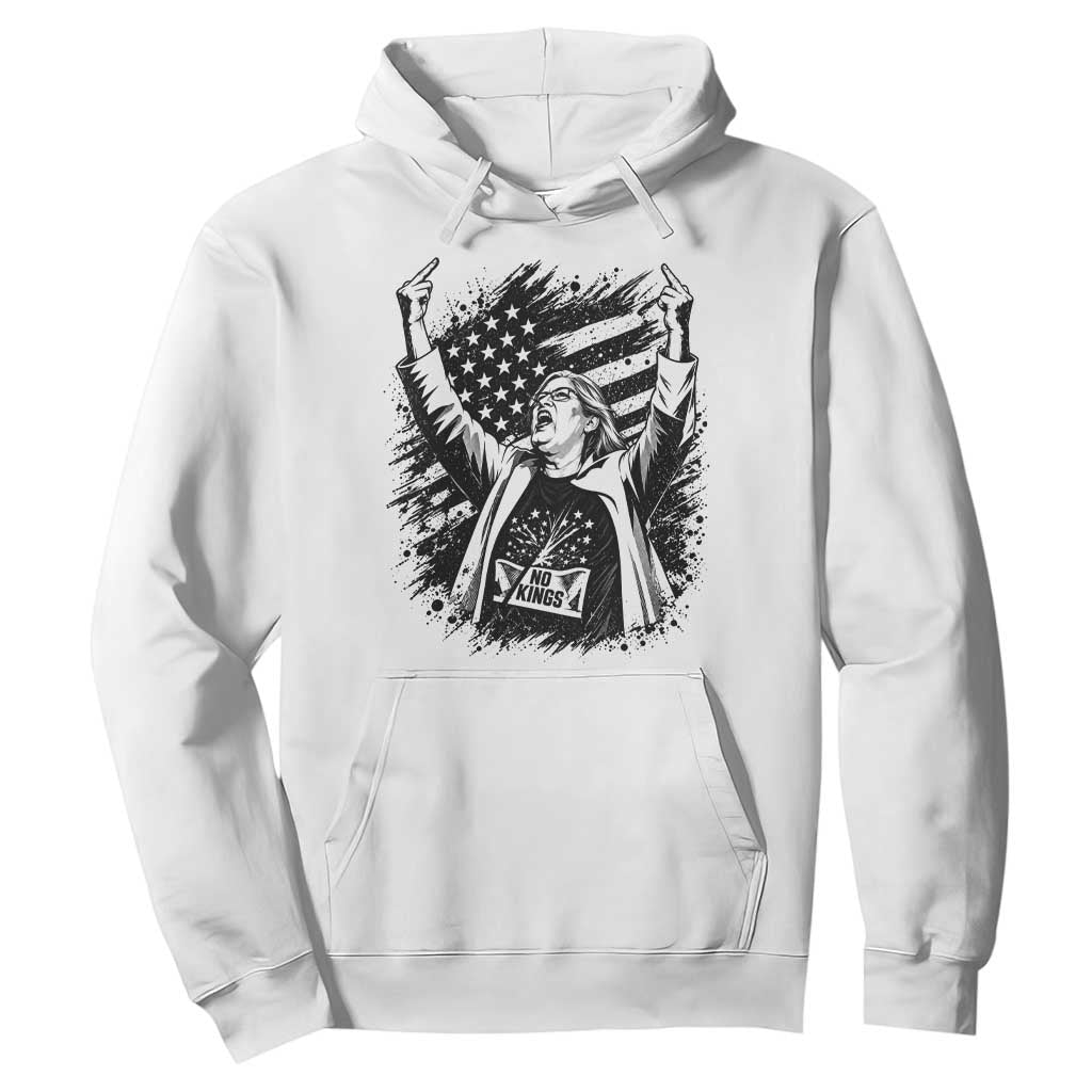 Funny Rebellious Aunt Sue Middle Finger Grunge American Flag Graphic Hoodie