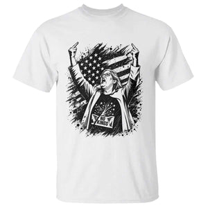 Funny Rebellious Aunt Sue Middle Finger Grunge American Flag Graphic T Shirt