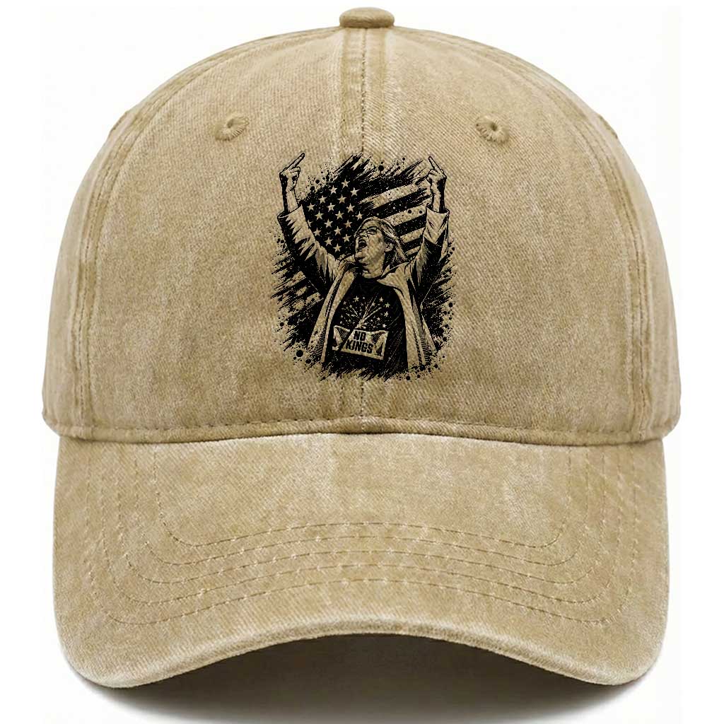 Funny Rebellious Aunt Sue Middle Finger Grunge American Flag Graphic Washed Cotton Baseball Cap