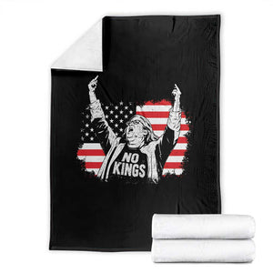 Funny Rebellious Aunt Sue Middle Finger Distressed USA Flag Graphic Throw Blanket