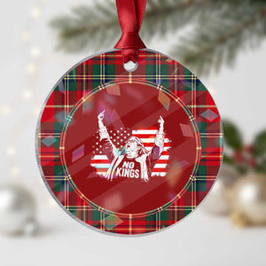 Funny Rebellious Aunt Sue Middle Finger Distressed USA Flag Graphic Holographic Acrylic Ornament