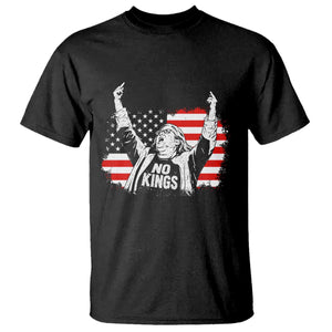 Funny Rebellious Aunt Sue Middle Finger Distressed USA Flag Graphic T Shirt