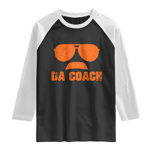 Da Coach Orange Sunglasses and Mustache Graphic Raglan Shirt