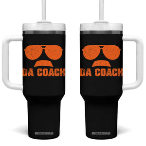 Da Coach Orange Sunglasses and Mustache Graphic Tumbler With Handle