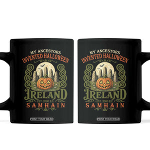 My Ancestors Invented Halloween Ireland Est 2000 BC Samhain Coffee Mug Irish Celtic Pumpkin Spooky Graphic