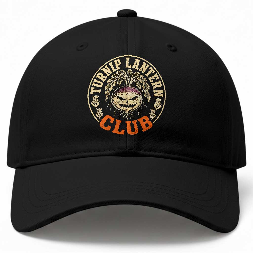 Turnip Lantern Club Vintage Celtic Scottish Irish Halloween Spooky Graphic Baseball Cap