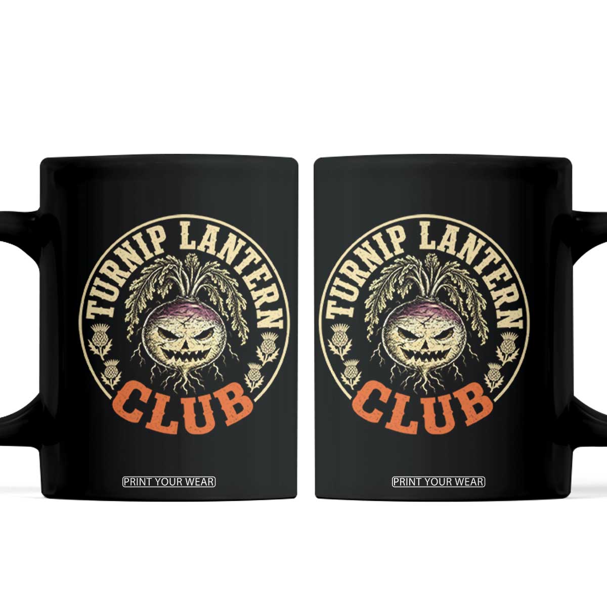 Turnip Lantern Club Vintage Celtic Scottish Irish Halloween Spooky Graphic Coffee Mug