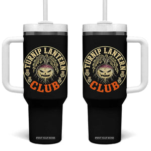 Turnip Lantern Club Vintage Celtic Scottish Irish Halloween Spooky Graphic Tumbler With Handle
