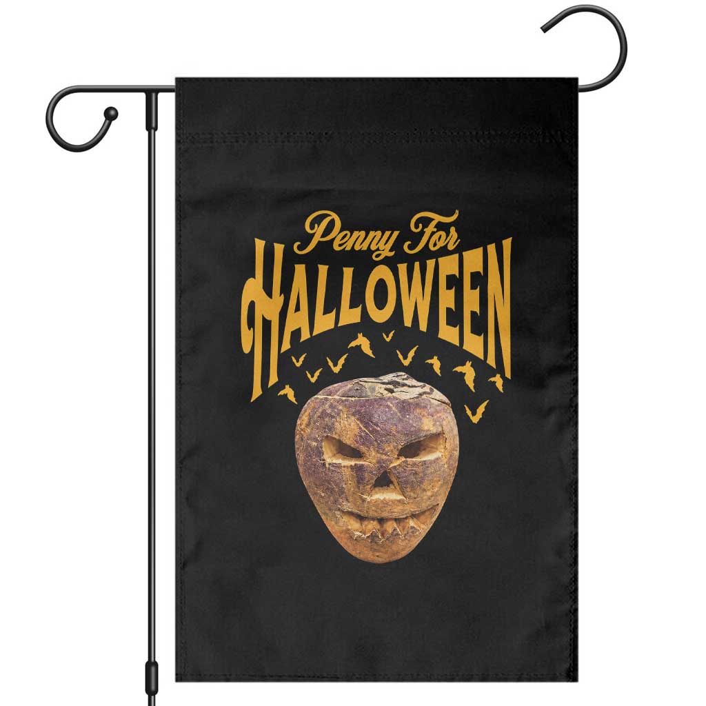Penny For Halloween Vintage Turnip Lantern Garden Flag Traditional Irish Celtic Spooky Graphic