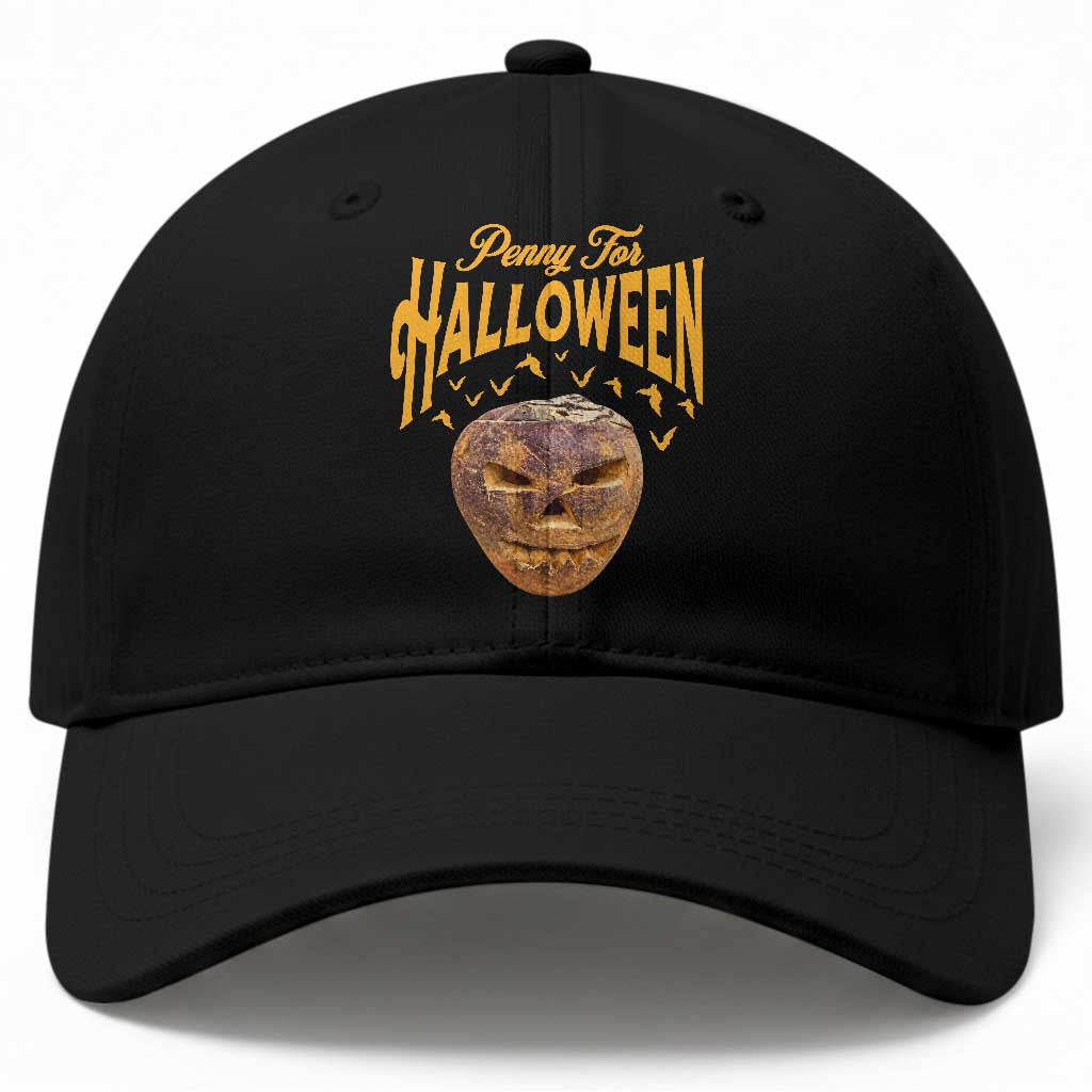 Penny For Halloween Vintage Turnip Lantern Baseball Cap Traditional Irish Celtic Spooky Graphic